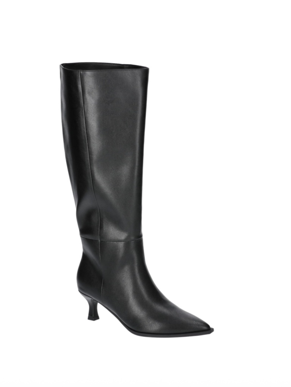 Madden NYC Women's Faux Leather Knee High Boots with Kitten Heel, Wide Calf Avai